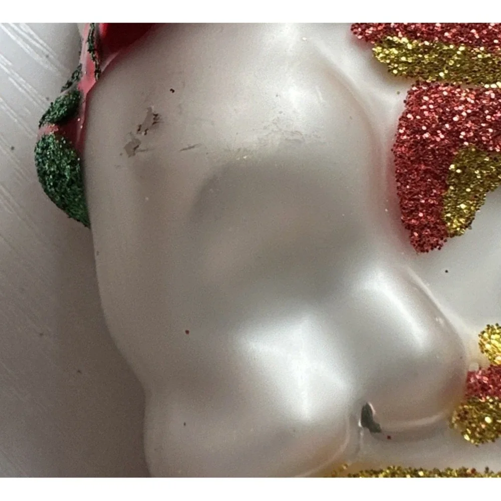 Christopher Radko Hand Blown Glass 2012 Santa Snowman Christmas Ornament